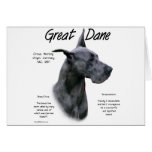 Great Dane (blue) History Design cards