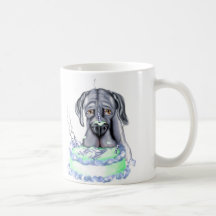 Great Dane Blue UC Birthday Cake Face Mug