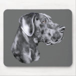 Great Dane Blue Uncropped mousepads