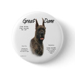 Great Dane (brindle) History Design buttons