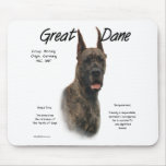 Great Dane (brindle) History Design mousepads