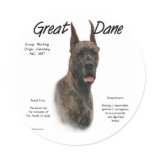 Great Dane (brindle) History Design stickers