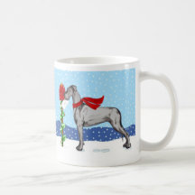 Great Dane Christmas Mail Black UC Mug