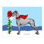 Great Dane Christmas Mail Black UC Post Cards