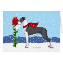 Great Dane Christmas Mail Mantle UC Card