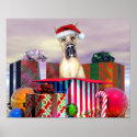 Great Dane Christmas Surprise Fawn posters