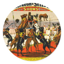 Great Dane Circus Show Round Sticker