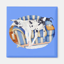Great Dane Couch Taters Magnets