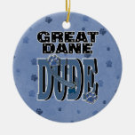 Great Dane DUDE Christmas Tree Ornaments
