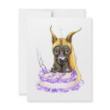 Great Dane Fawn Birthday Cake invitations