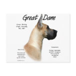 Great Dane (fawn) History Design postcards