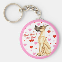 Great Dane Fawn Kiss Key Chains