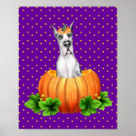 Great Dane Halloween Harlequin Dane-O-Lantern Print