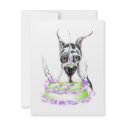 Great Dane Harlequin Birthday Cake invitations