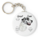 Great Dane (harlequin) History Design keychains