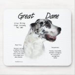 Great Dane (harlequin) History Design mousepads