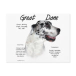 Great Dane (harlequin) History Design postcards