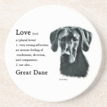 Great Dane Love Is Coaster