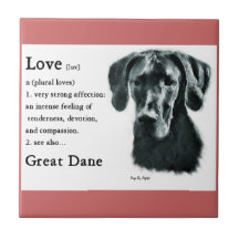 Great Dane Love Is Tile