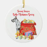 Great Dane Merry Christmas Christmas Ornaments