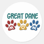 GREAT DANE Mum Paw Print 1 Stickers