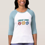 GREAT DANE Mum Paw Print 1 T-shirts