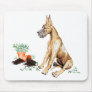 Great Dane Naughty Pup Brindle Mouse Pads