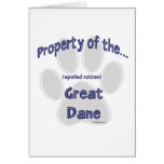 Great Dane Property Greeting Cards