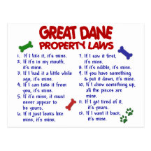 GREAT DANE Property Laws 2 Post Card