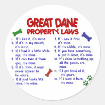 GREAT DANE Property Laws 2 Stickers