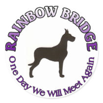 GREAT DANE RAINBOW BRIDGE SYMPATHY STICKER