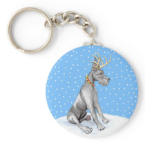 Great Dane Reindeer Christmas Black
