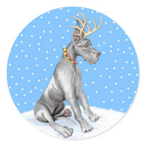 Great Dane Reindeer Christmas Black