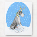 Great Dane Reindeer Christmas Mantle UC mousepads