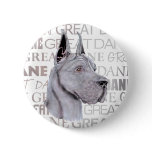 Great Dane Show Colors Blue Button