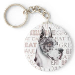 Great Dane Show Colours Harlequin keychains