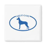 Great Dane Silhouette Magnet