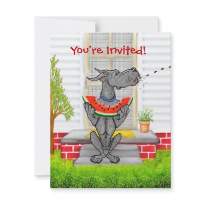 Great Dane SPIT Black Personalized Invite by DanesRUs