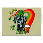 Great Dane (Uncropped) St Patricks Day Greeting Card