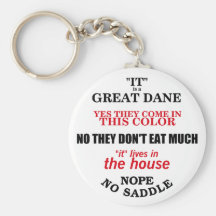 Great Dane Walking Answers Keychain