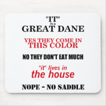 Great Dane Walking Answers Mouse Pads