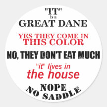 Great Dane Walking Answers Stickers