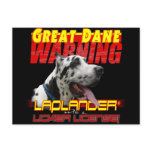 GREAT DANE WARNING LAP LANDER LICKER LICENSE postcards