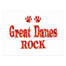 Great Danes Rock Postcard