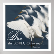 Great Egret Art Psalms 103 Print