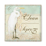Great Egret Coastal Beach - Dishwasher Magnet