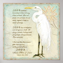 Great Egret Coastal Beach - Wedding Personalised