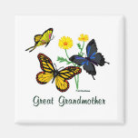 Great Grandmother Butterflies Refrigerator Magnets