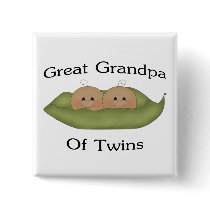 Great Grandpa Of Twins Pinback Button