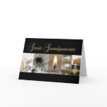 Great Grandparents Merry Christmas  black gold chr cards